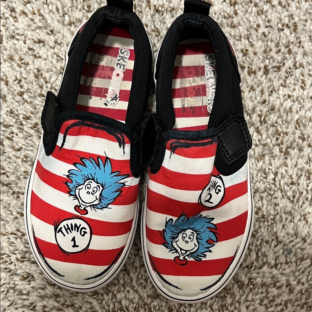Sketchers Dr. Seuss Kids Sneakers - Red and Black - Picture 6 of 8